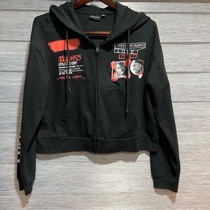 Poetic Justice size XL black hoodie sweatshirt Tupac Chemistry 2021 full zip